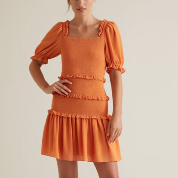 Shirred Mini Dress | Seed Heritage | Size Small | UK 8 - Picture 3 of 4